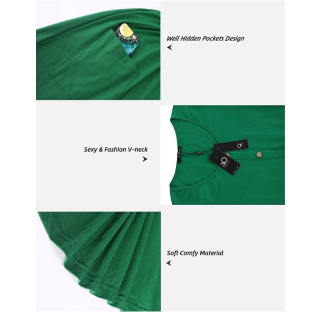 Emerald Green Midi Dress - Picture 3 of 6